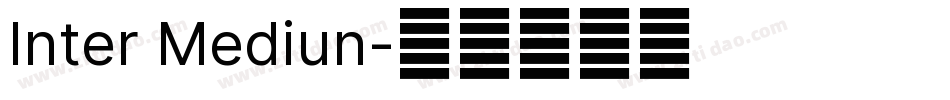 Inter Mediun字体转换